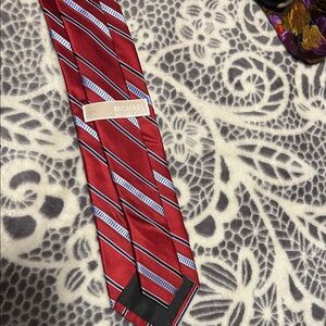 MK Classic Red and Blue Striped Tie